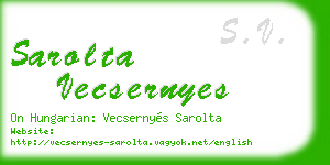 sarolta vecsernyes business card